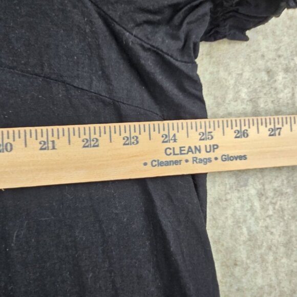 Black Womens 4XL Top Embroidered Boho Style Short Sleeves Cotton Pre-Owned - Picture 6 of 6